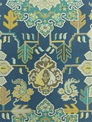 Powell Medallion Indigo P Kaufmann Fabric 